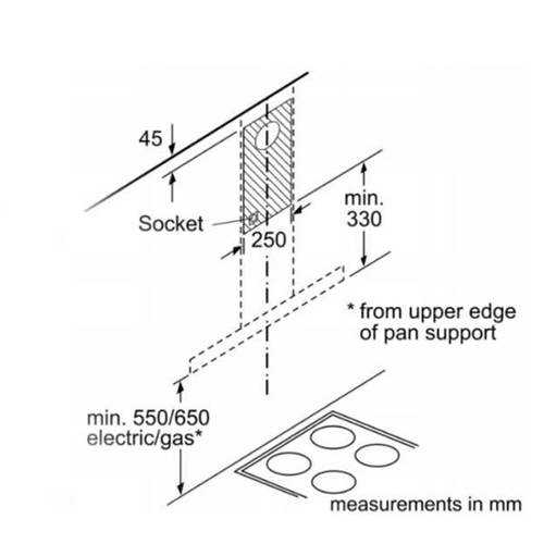 קולט אדים נירוסטה ארובה 60 ס"מ Bosch DWB66IM50 בוש - תמונה 7