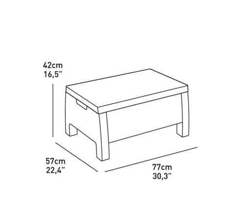 מערכת ישיבה קורפו סטורג' (כולל שולחן אחסון) - Corfu Storage Lounge Set בז' 248013 - תמונה 5