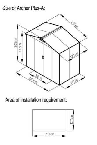 מחסן מתכת פרמיום דגם T74 מידות 2.13X1.27 מבית EverGreen SHED - תמונה 8