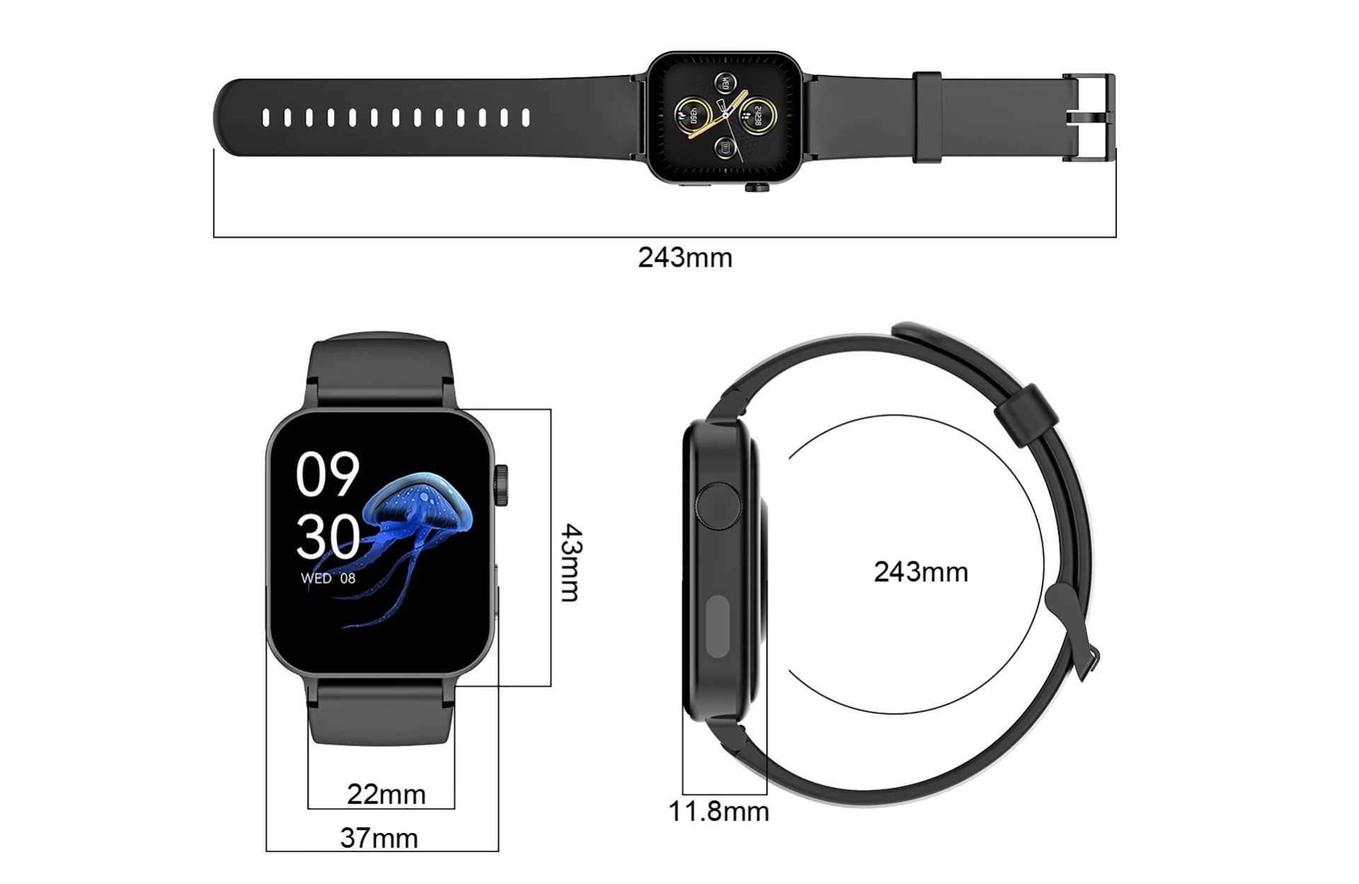שעון חכם Blackview ורוד דגם W10 בלאק-ויוו - תמונה 2