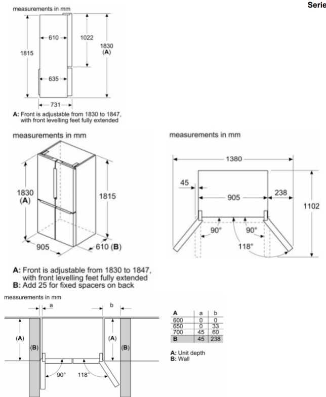 מקרר 4 דלתות 605 ליטר Bosch דגם KFN96VPEAL נירוסטה בוש - תמונה 4