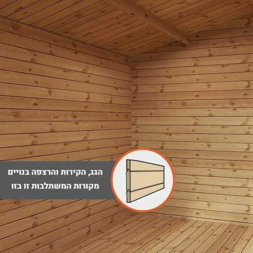 מחסן עץ אירופאי EverGreen 2.8X2.5 - תמונה 2