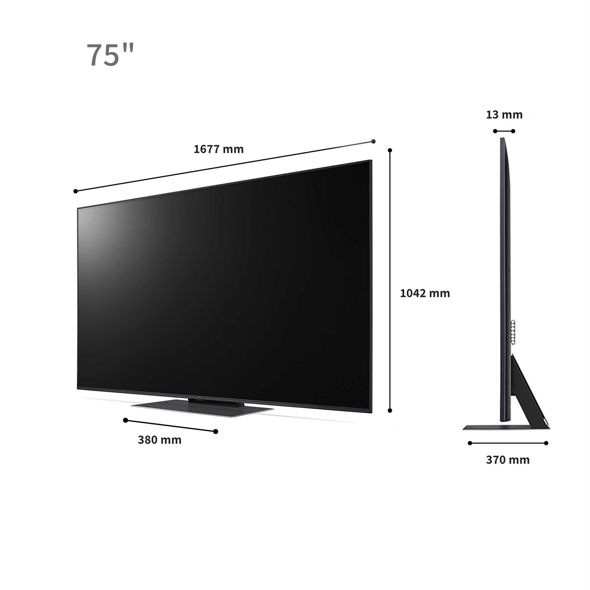 טלוויזיה חכמה 75 אינץ' ברזולוציית 4K LG UHD דגם: 75UR91006LB - תמונה 5