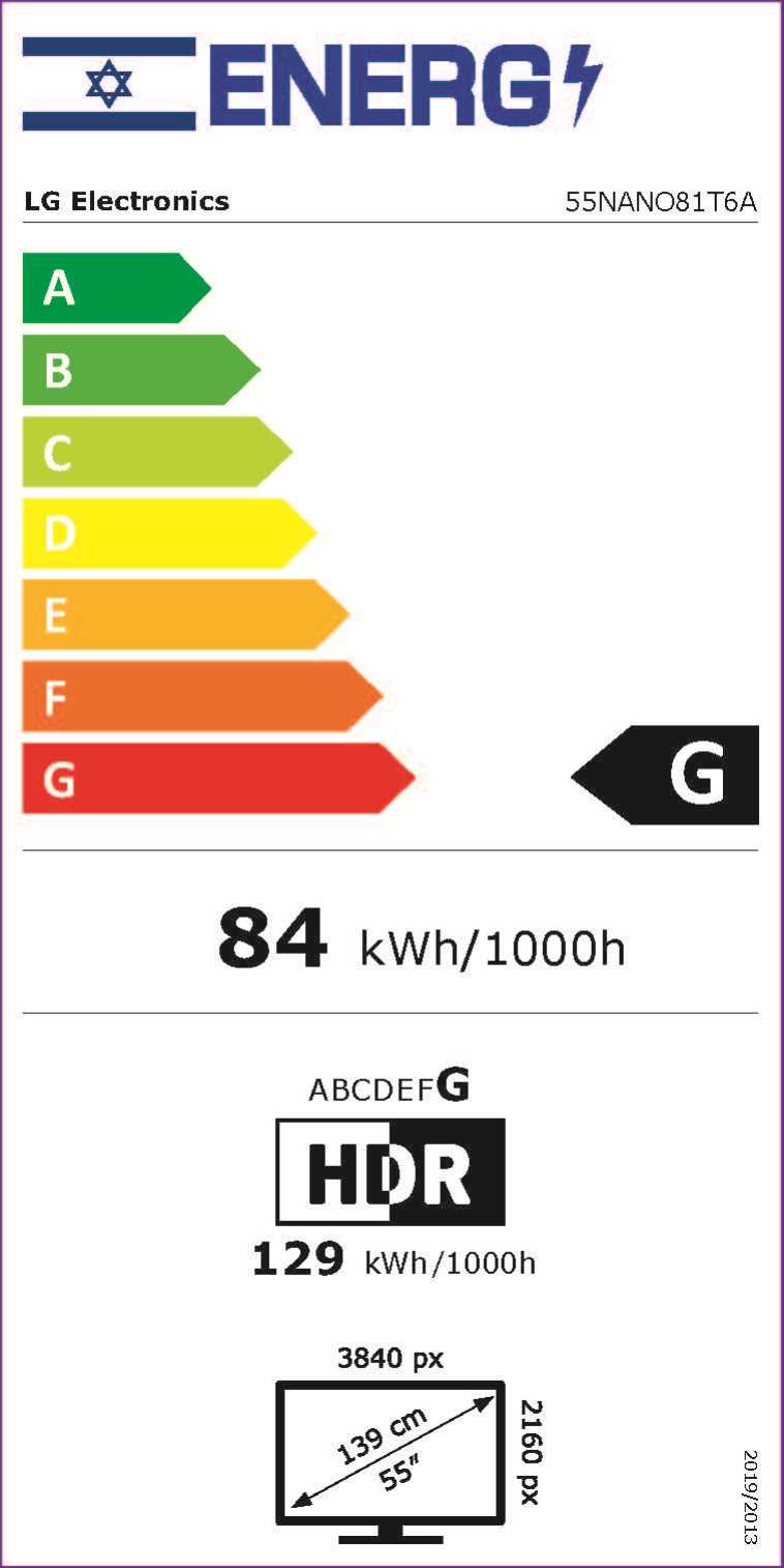 טלוויזיה חכמה 55 אינץ' LG NANO81 4K דגם: 55NANO81T6A - תמונה 3