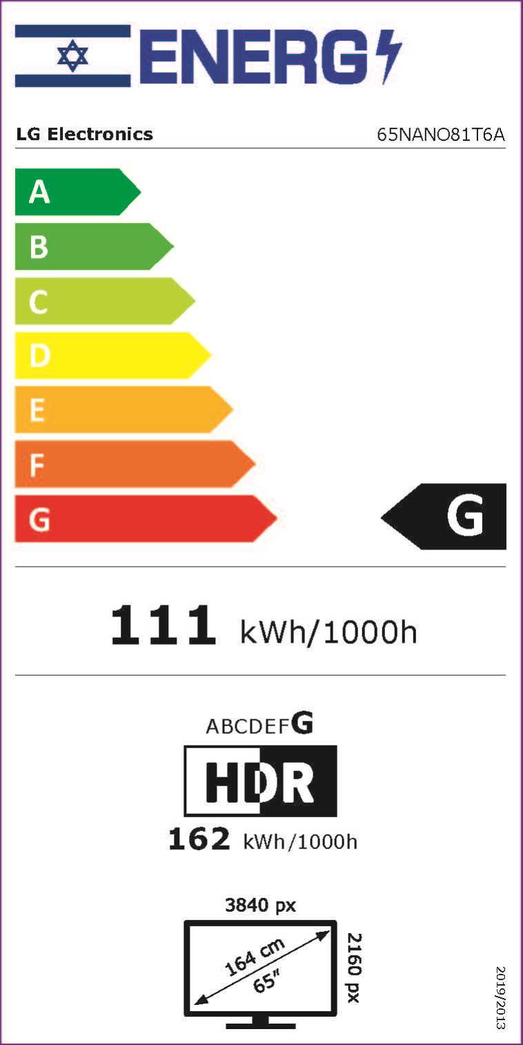 טלוויזיה חכמה 65 אינץ' LG NANO81 4K דגם: 65NANO81T6A - תמונה 3