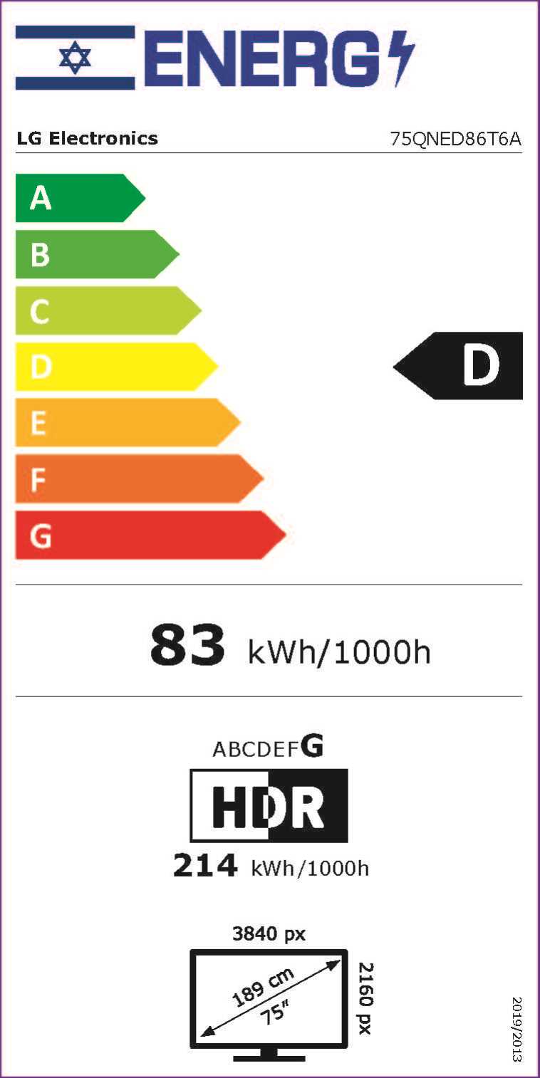 טלוויזיה חכמה 75 אינץ' LG 4K דגם 75QNED86T6A - תמונה 3