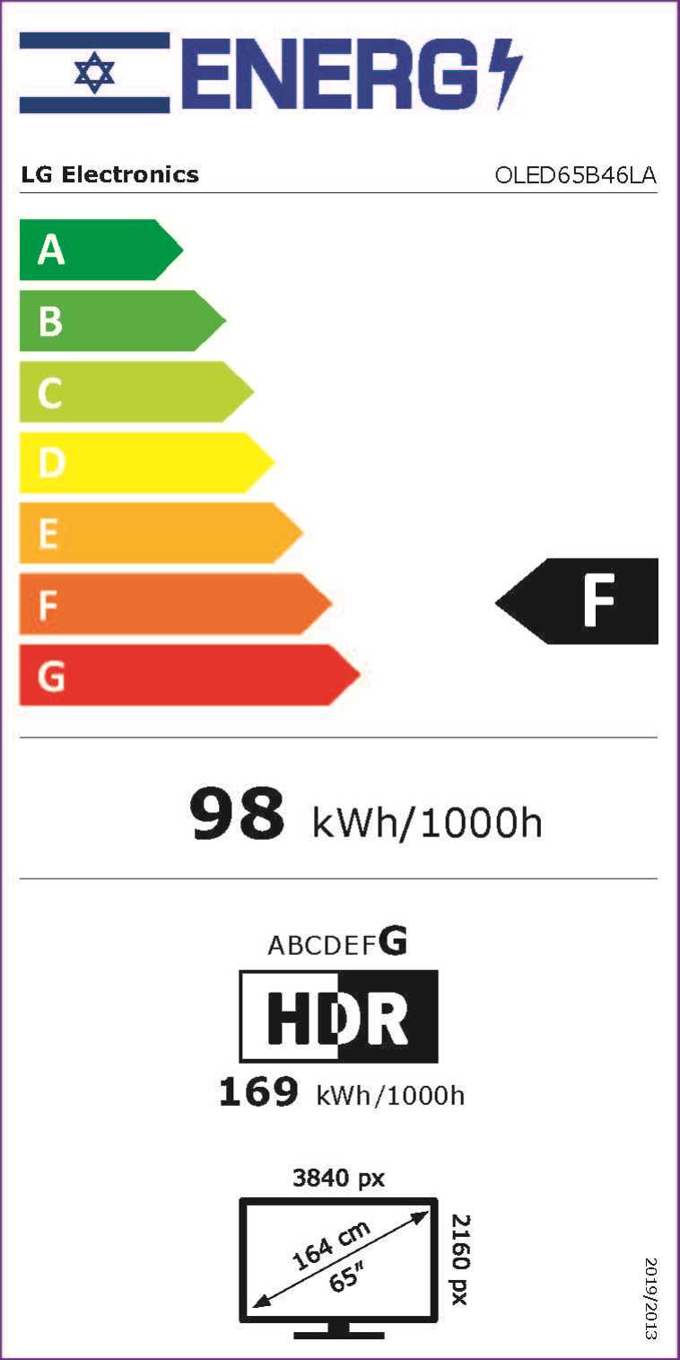 טלוויזיה בטכנולוגיית LG OLED בגודל 65 אינץ' חכמה ברזולוציית 4K דגם OLED65B46LA - תמונה 3