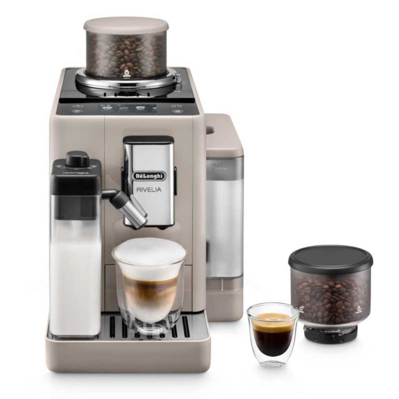 מכונת אספרסו אוטומטית Delonghi RIVELIA קרם דגם EXAM440.55.BG דלונגי - תמונה 1