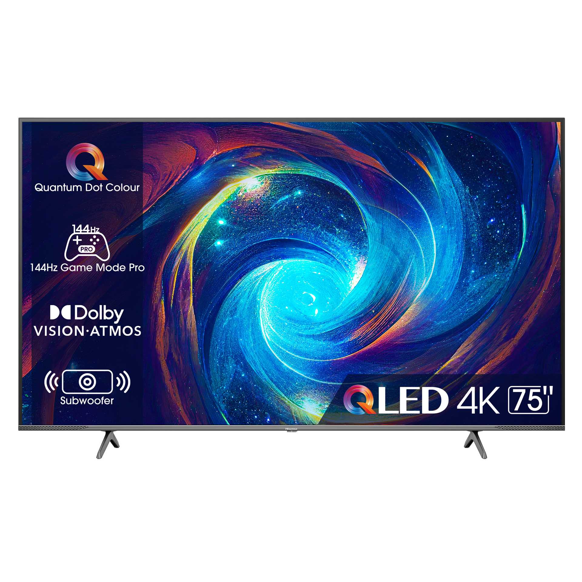 מסך HISENSE 4K QLED 75" SMART דגם 75E7KQ PRO - תמונה 1