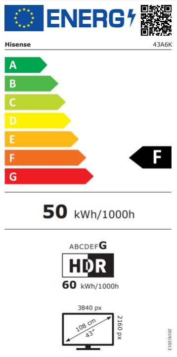 מסך 4K SMART 43" HISENSE דגם 43A6K הייסנס - תמונה 2