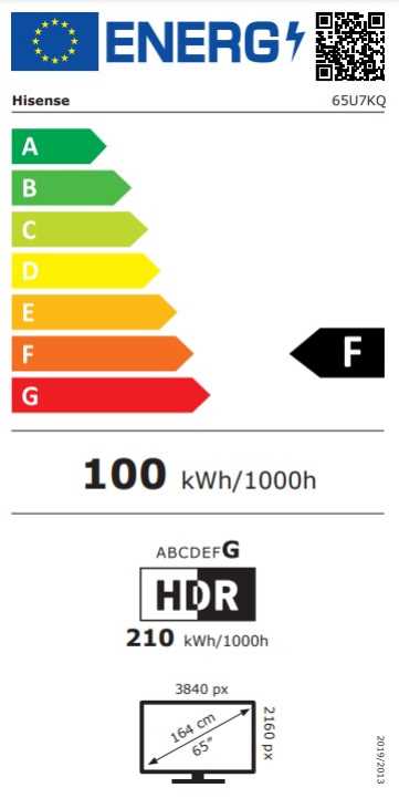 מסך "HISENSE 4K SMART QLED MINI LED 65 דגם 65U7KQ הייסנס - תמונה 2