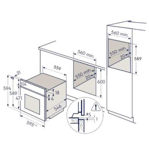 תנור בנוי זכוכית שחורה Electrolux דגם EOH6423K אלקטרולוקס  - תמונה 2