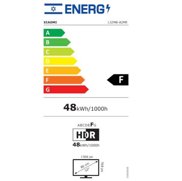 מסך "32 XIAOMI 89407 PRO דגם L32M8-A2ME - תמונה 2