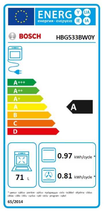 תנור בנוי 71 ליטר Bosch HBG533BW0Y לבן בוש - תמונה 2