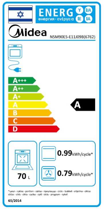 תנור בנוי Midea N5M90E5-W מידאה - תמונה 2