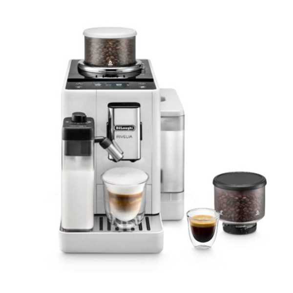 מכונת אספרסו אוטומטית Delonghi RIVELIA לבן דגם EXAM440.55.W דלונגי