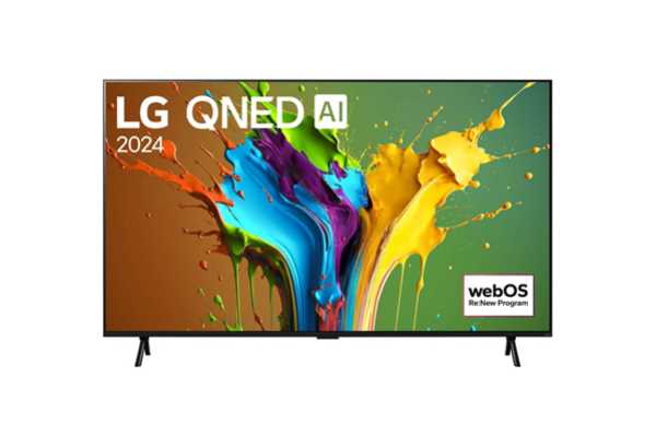 98 אינץ' LG QNED89 טלוויזיה חכמה 4K עם מעבד בינה מלאכותית אלפא 8 פאנל 120Hz ו-webOS24 ‏דגם 98QNED89T6A