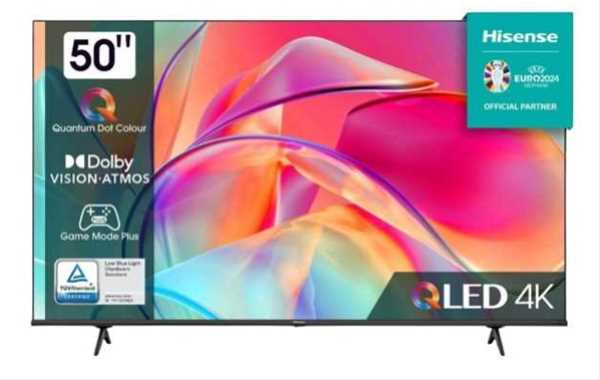 מסך "HISENSE 4K SMART QLED 50 דגם 50E7KQ