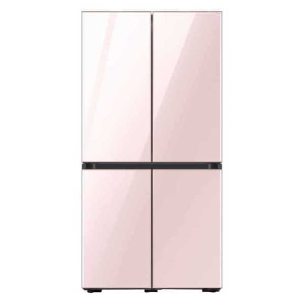 מקרר 4 דלתות זכוכית ורוד פנינה SAMSUNG דגם RF83DB9025PINK סמסונג