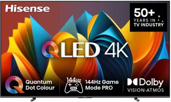 מסך "HISENSE 4K SMART QLED 100 דגם 100E79NQ