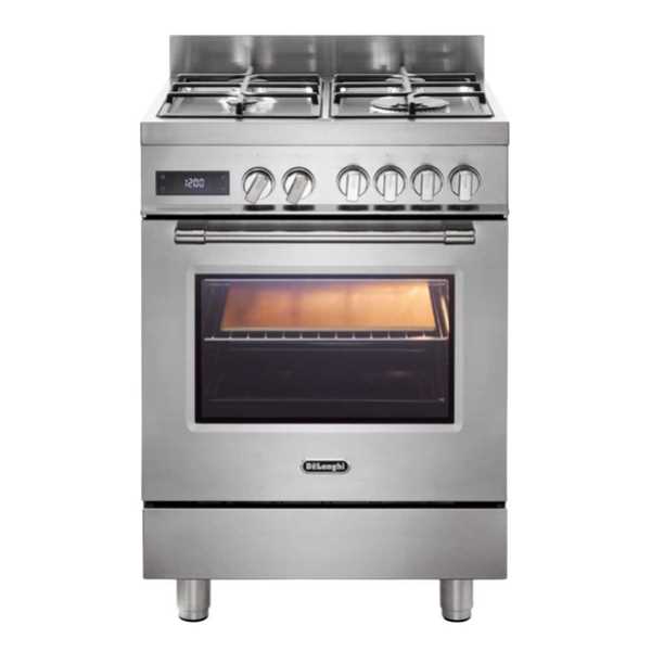 תנור משולב כיריים DELONGHI דגם PRO66MXL PZ-IL נירוסטה 